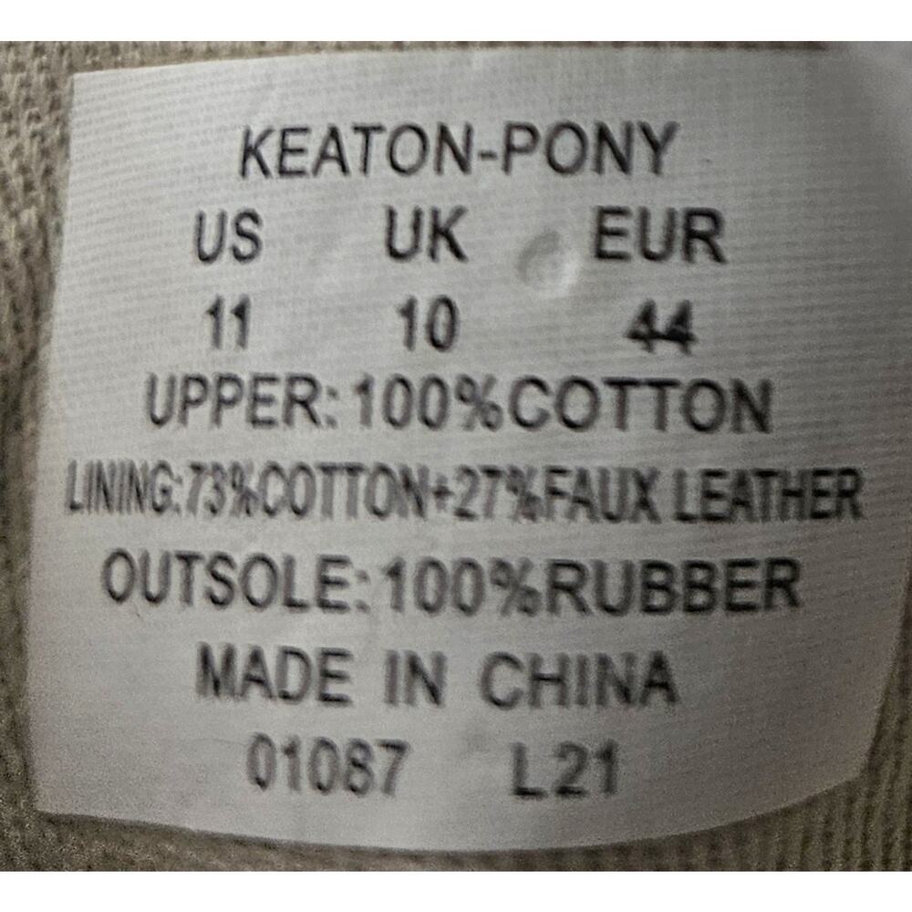 POLO RALPH LAUREN Men's 11 Keaton Shoes Sneakers Soft Gray Canvas Pony Logo - Picture 4 of 9